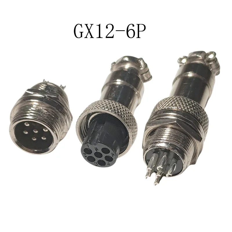 

1PC GX12-6Pin Aviation Socket 12mm Male Female Wire Panel Connector Circular Plug - Aviation Standard Socket