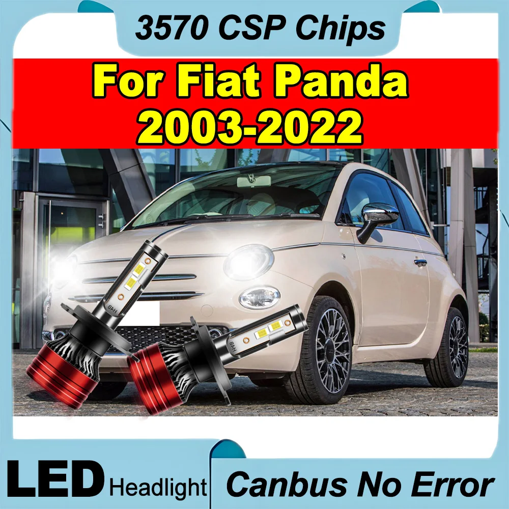 

H4 CSP Chips Canbus No Error Headlight Auto Lights 120W 12V High Lumens Lamps Led Brightest Upgraded For Fiat Panda 2003-2022