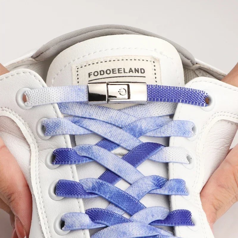 Elastische Schnürsenkel ohne Binden für Erwachsene und Kinder, flache Regenbogen-Schnürsenkel für Sneaker, Gummibänder, Schuhzubehör