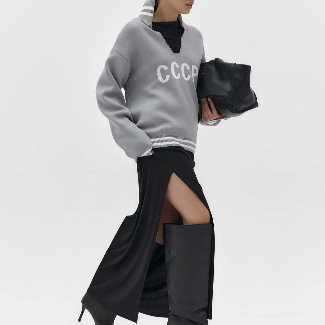 استرخاء الظهر نمط مع المنسوجة سترة برقبة على شكل v المرأة 2026 الخريف/الشتاء عادية بأكمام طويلة أنيقة تنوعا الصوفية للنساء #6