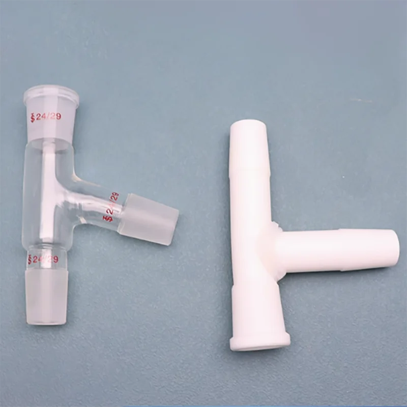 

High borosilicate glass distillation head 75°24X24X24 pure polytetrafluoroethylene distillation head resistant to acid corrosion