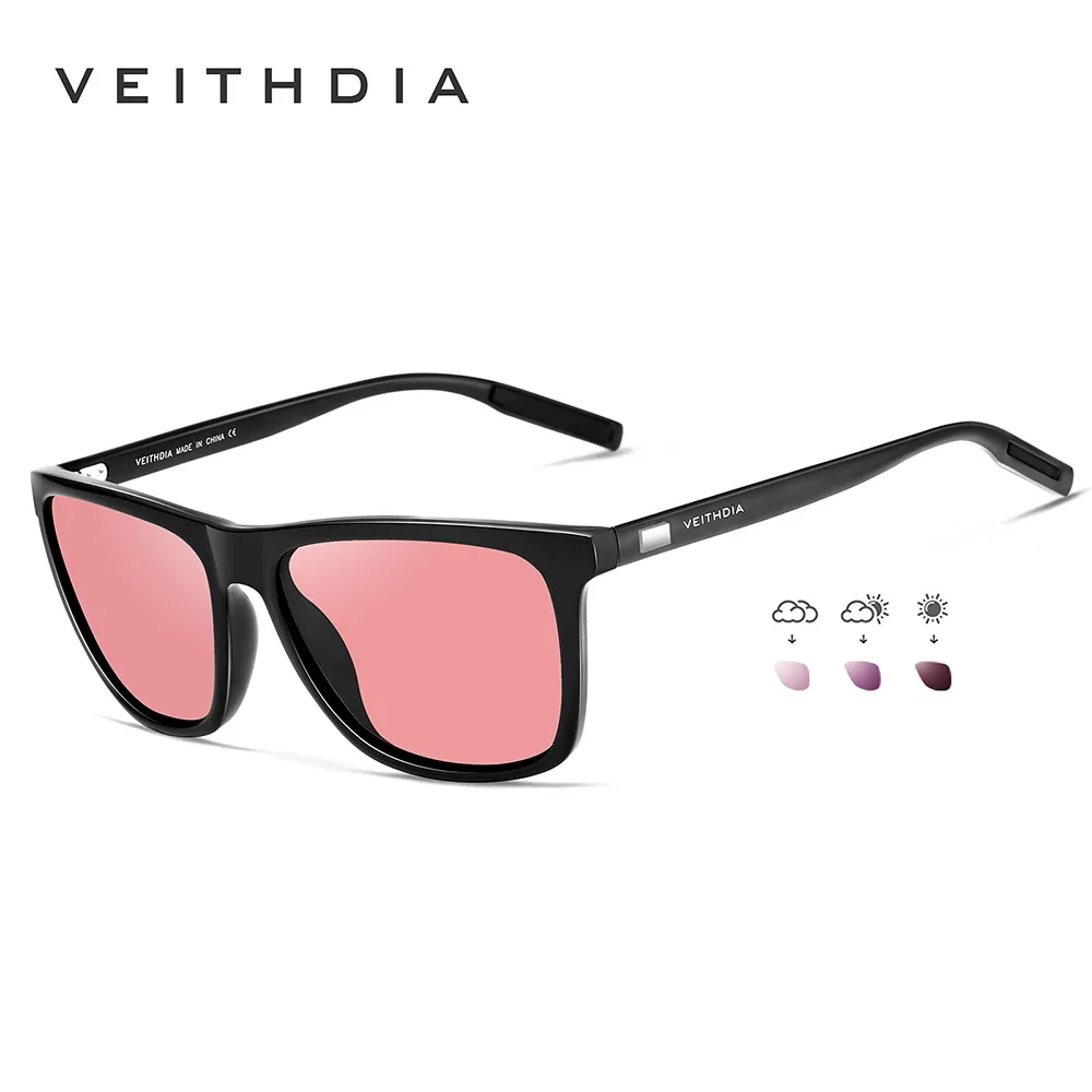 VEITHDIA Merk Zonnebril Unisex Retro Aluminium + TR90 Zonnebril Gepolariseerde Lens Vintage Brillen Zonnebril Voor Mannen/Vrouwen 6108