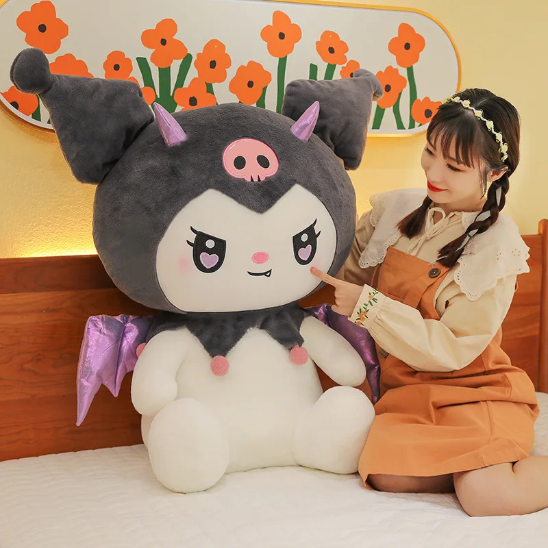 40/50/60cm New Sanrio Plush Toy Demon Kuromi Plush Toy My Melody Doll Throw Pillow Doll Christmas Gift For Children Ornaments