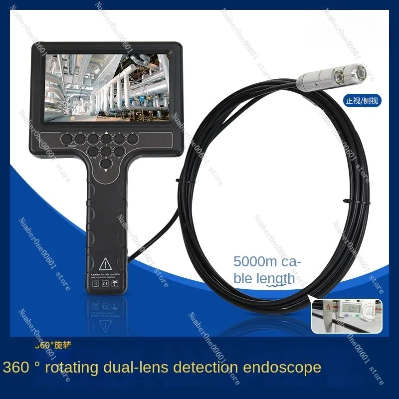 360 Degree Rotating Endoscope for Visual Drainage, Leak Detection, Maintenance, and Precise Positioning