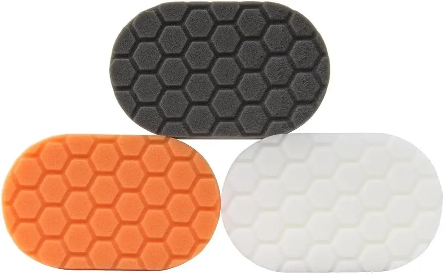 

Hex-Logic Hand Applicator Pad Kit for Car Detailing, Foam Applicator for Polish Wax Sealant, Microfiber Hand Pad for Small Areas