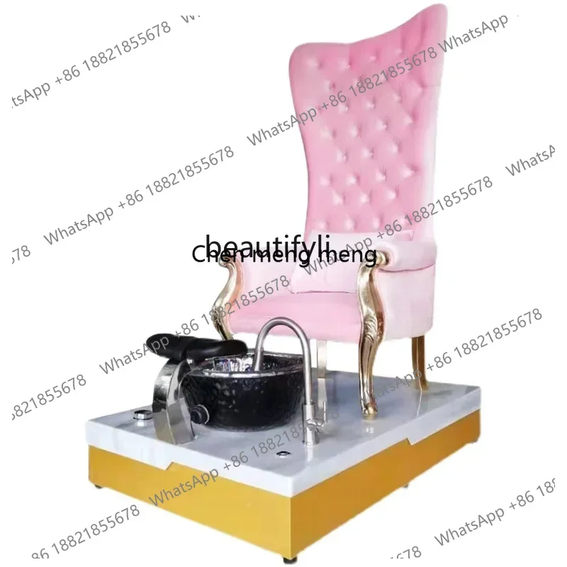 

LHY26 ss s8617European-Style High Back Chair Classical Nail Beauty Sofa Nordic Auditorium Chair Spa Spa Hand and Foot Care Stool