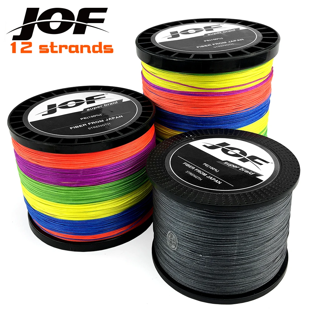 

JOF 1000m 500m 300m 100m 12/9/8 Strands PE Braid Multicolor Super Power Japan Multifilament Line for Crap Fishing