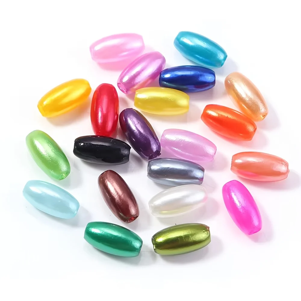 300pcs 4 * 8mm acrylic oval shaped bead DIY bead material