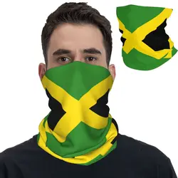 Jamaica Flag Bandana Neck Gaiter Printed Wrap Scarf Multi-use Balaclava Riding for Men Women Adult Winter