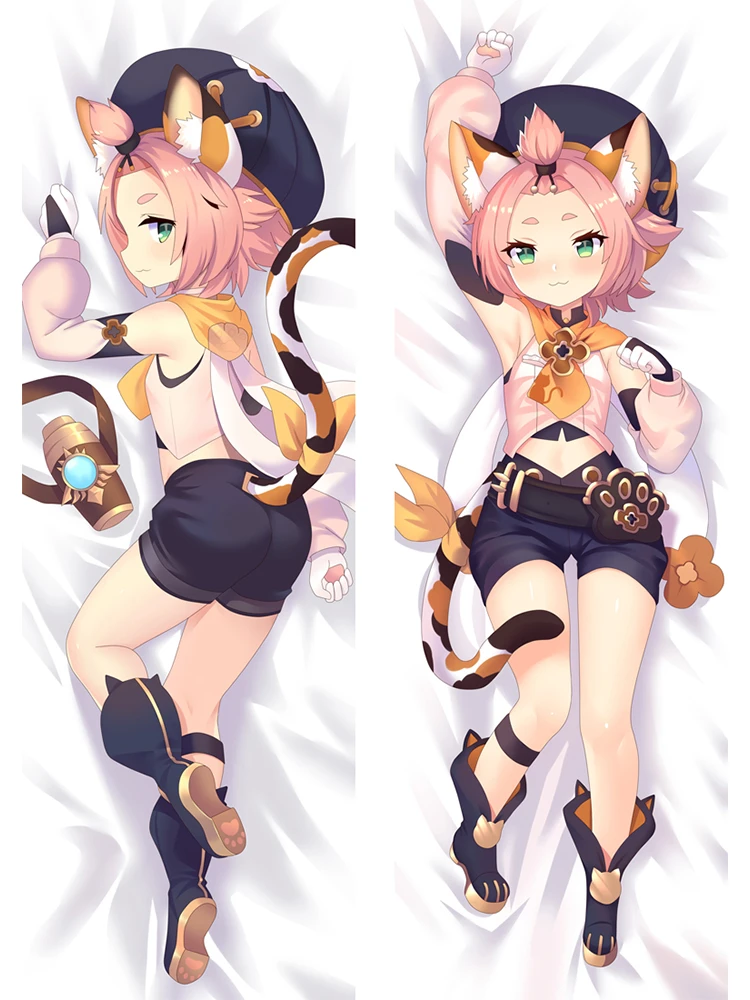 

60x180 см Genshin Impact Diona Dakimakura Двусторонняя обнимающая подушка для тела Чехол Otaku постельные принадлежности наволочки