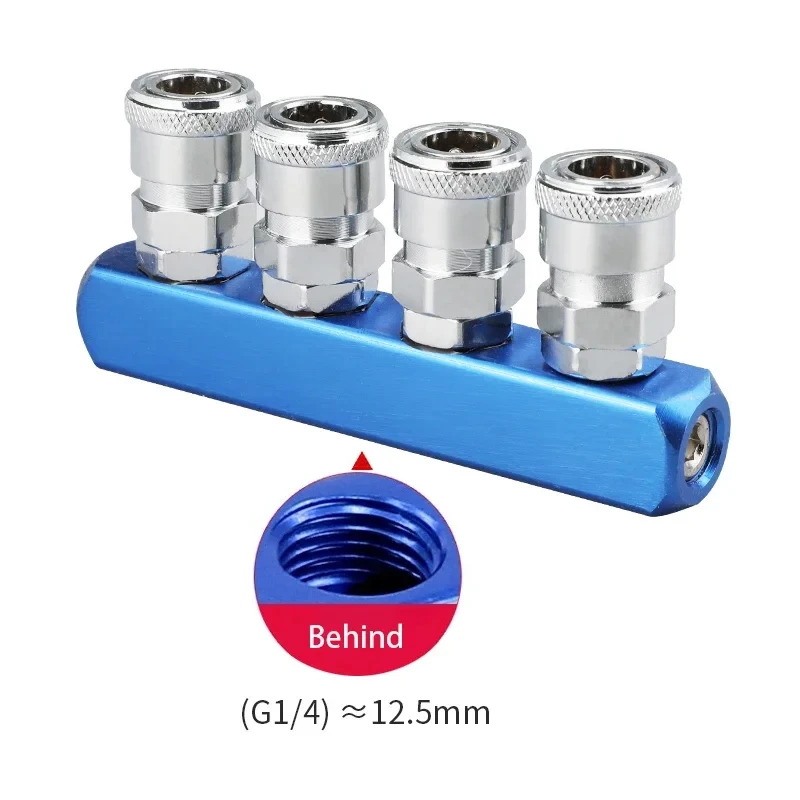 Pneumatic Fitting Compressor Fittings 1/4 Quick Connector Air Gas Distributor For Pump Tool Coupler Manifold Multi Splitter