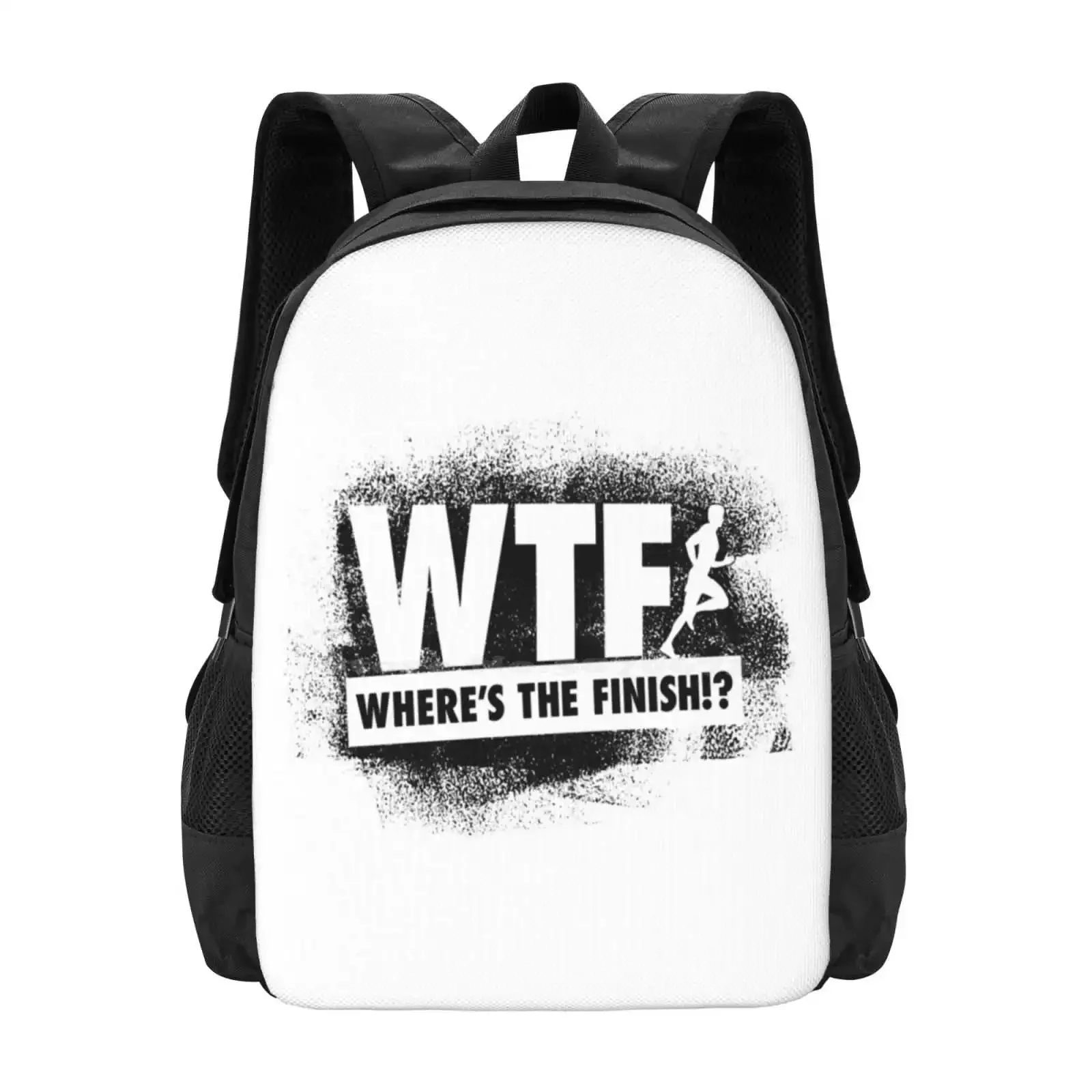 

Where'S The Finish - Male Runner Hot Sale Schoolbag Backpack Fashion Bags Running Runner Half Marathon Ultramarathon 5K 10K
