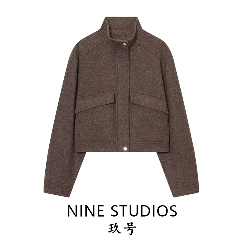 

Loose Long Sve Zipper Jaet Women's Casual Design Sense Coat NINE ZAR 30372 Faionable ort Outerwear for Ladies