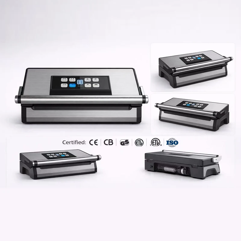 

High Power -90Kpa Double Pump Handle Design for hou se hold Kitchen Food Vacuum Sealer Machine