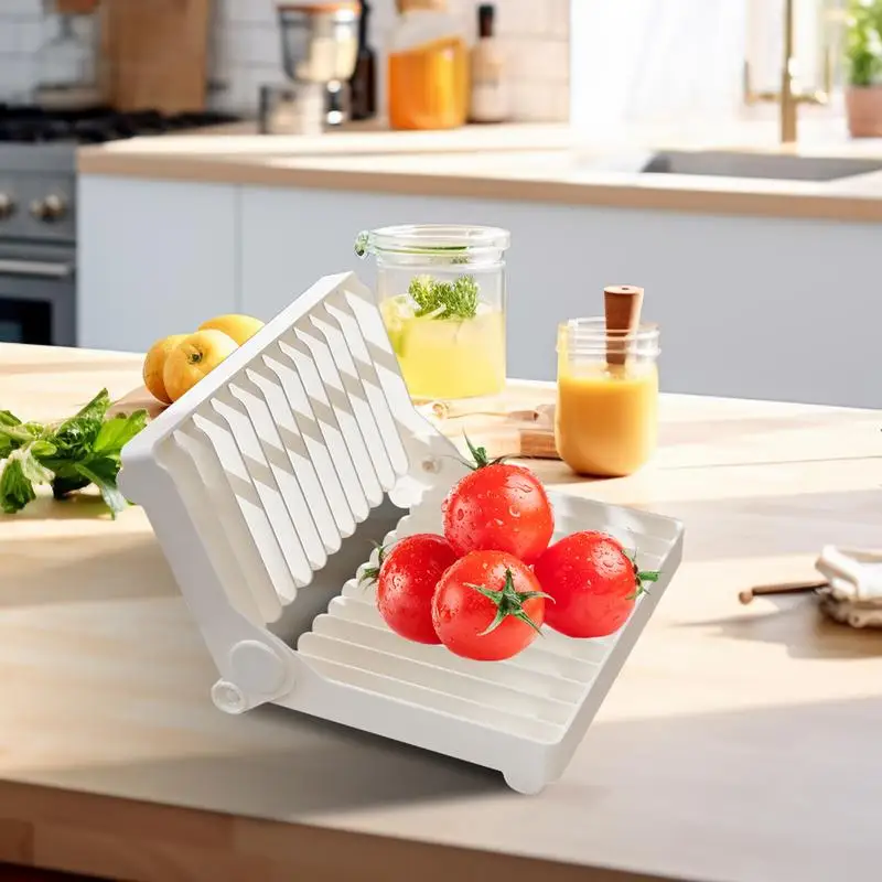 Kitchen Rack for Dishes Dish Rack Utensil Holder Dish Drain Rack Space Saving Dish Dryer Rack Folding Dish Drainer Kitchen - Image 3