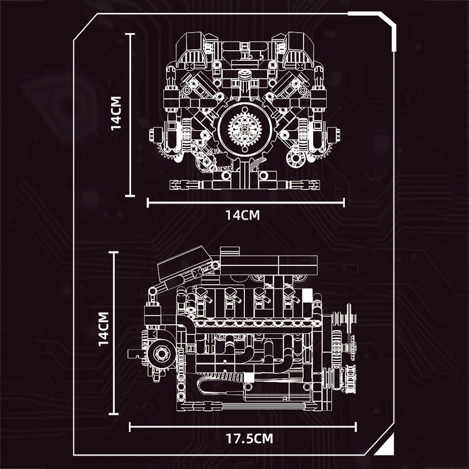 MOC techniczny supersamochód zmotoryzowany silnik FLM V8 klocki część samochodowa napędzany elektrycznie silnik cegły zabawki dorosłych prezenty dla dzieci