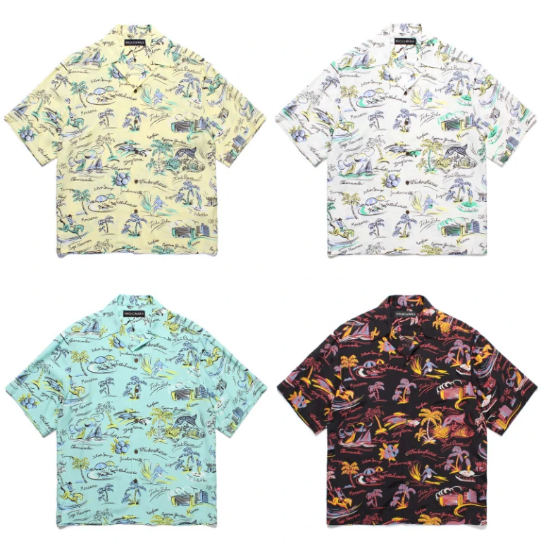 

2026 New Wacko Short Sleeved Shirt Casual Vacation Hawaiian Style Summer Loose High-quality Wacko Men's Clothing