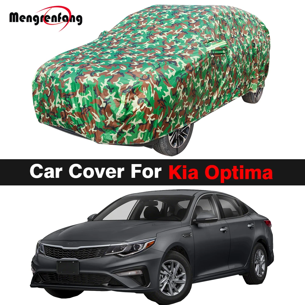 Waterproof Camouflage Car Cover Sun Shade Anti-UV Rain Snow Wind Protection Cover For Kia Optima Magentis K5 Lotze 2000-2023