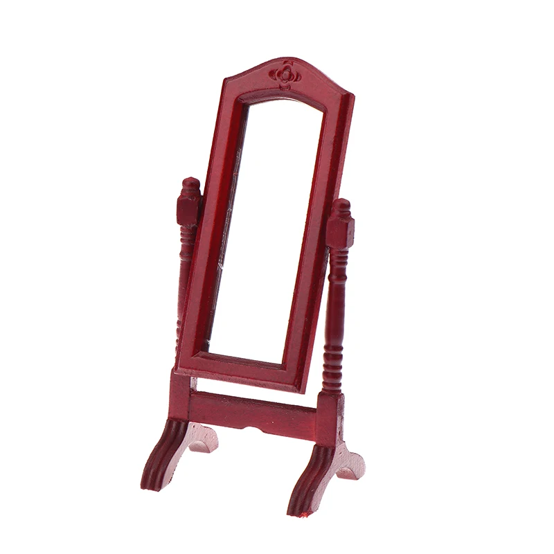 

1/12 Dollhouse Simulation Dressing Mirror Doll Home Mirror Model Furniture Vertical Floor Mirror Micro Living Scene Accessory