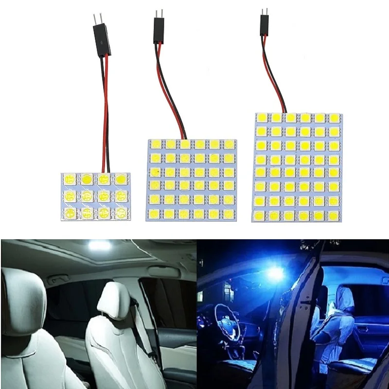 White T10 C5W Car Auto Festoon Dome Interior LED Lights Lamp Map Roof Reading Bulb DC12V 31/36/39/41MM 12V 6000K