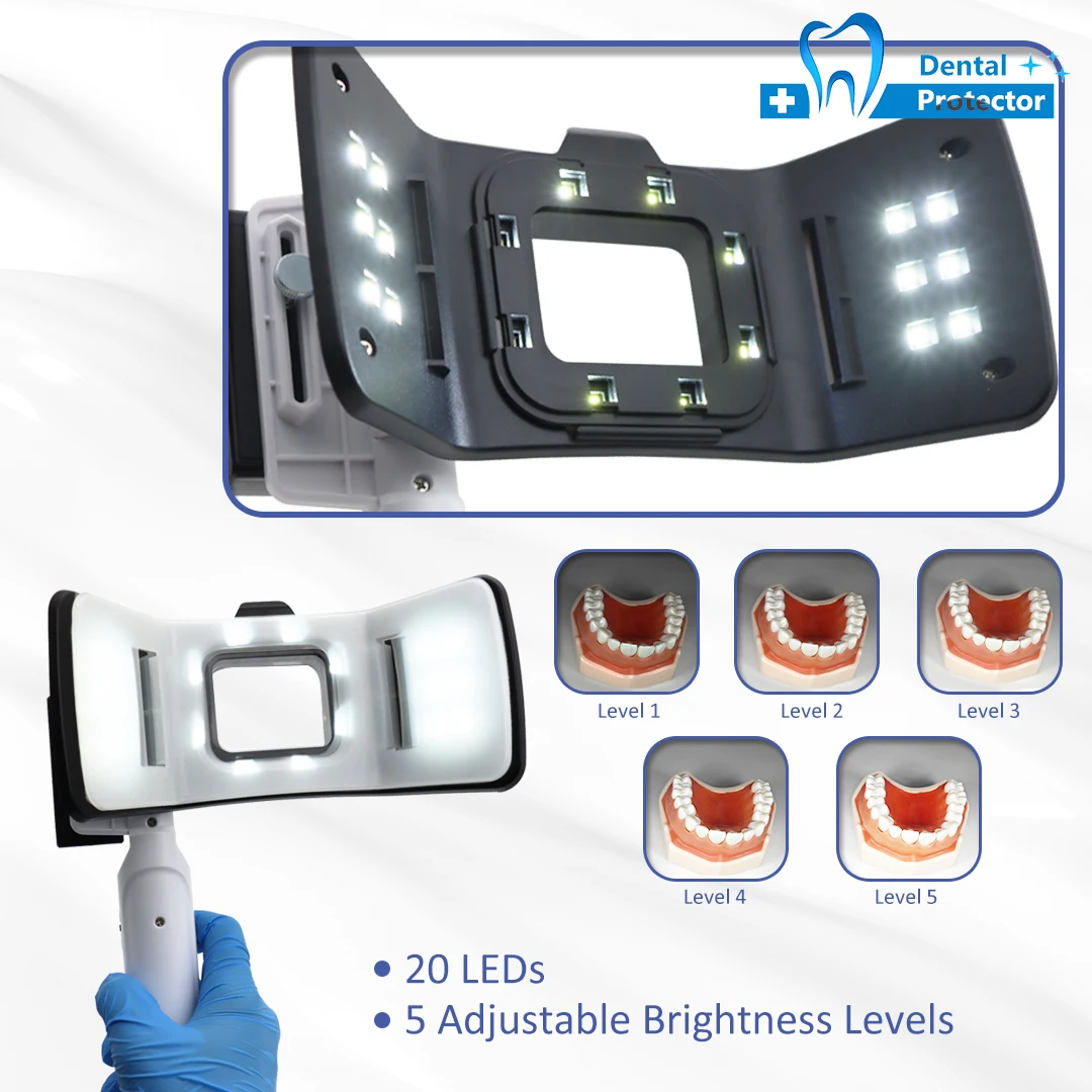 Dental Photography Fill Light LED Oral Imaging Lamp Bluetooth Remote for Dental Clinic iOS Android