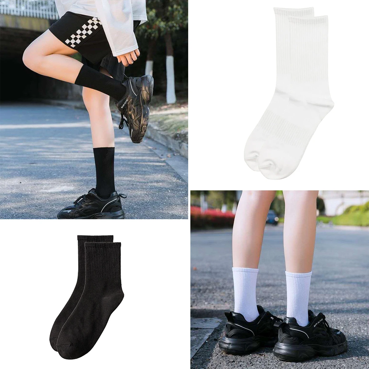 Europe and the United States Running Sports Socks Ins Socks Men's Mid-Calf Autumn and Winter Long Running Sports Socks