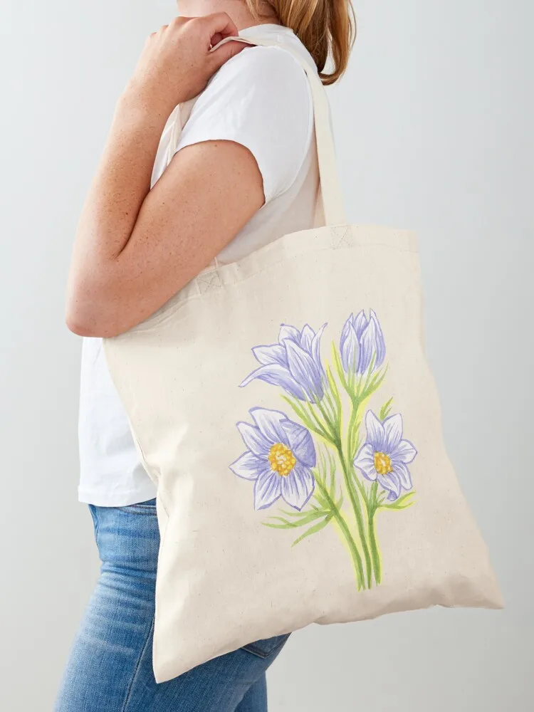 

Pasqueflowers Tote Bag female bag Canvas stote bag Women's bags sacs de shopping