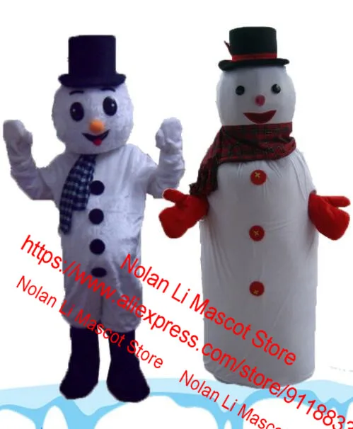 Hot Sale Christmas Snowman Mascot Costume Cartoon Set Role Play Animal Halloween Birthday Party Holiday Gift Adult Size 150