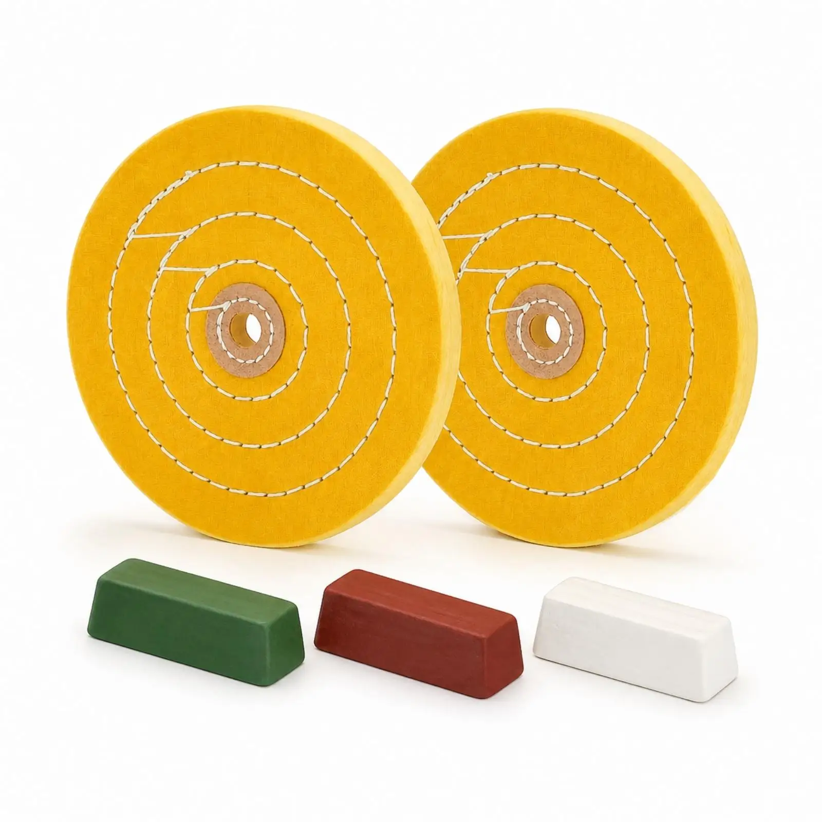 2 Pieces Cloth Polishing Wheel Delicate Polishing Wheel with Buffing Bar Blocks Machine-Compatible Wheels for Surface