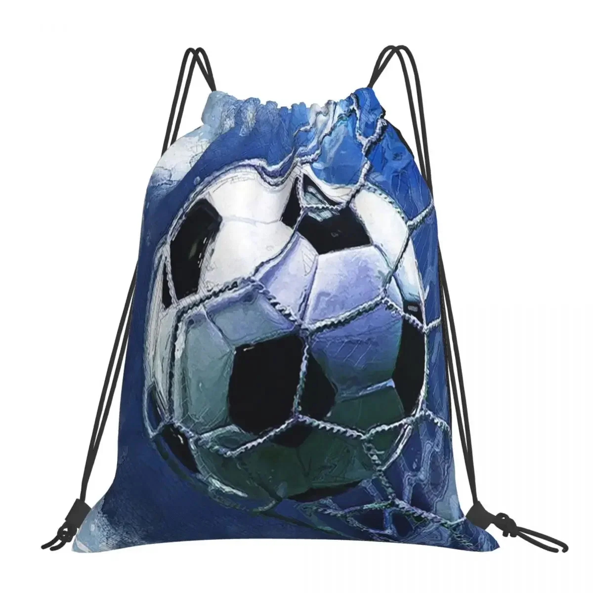 Football Watercolor Sport Art football soccer Backpacks Drawstring Bags Drawstring Bundle Pocket Sports Bag BookBag For Travel