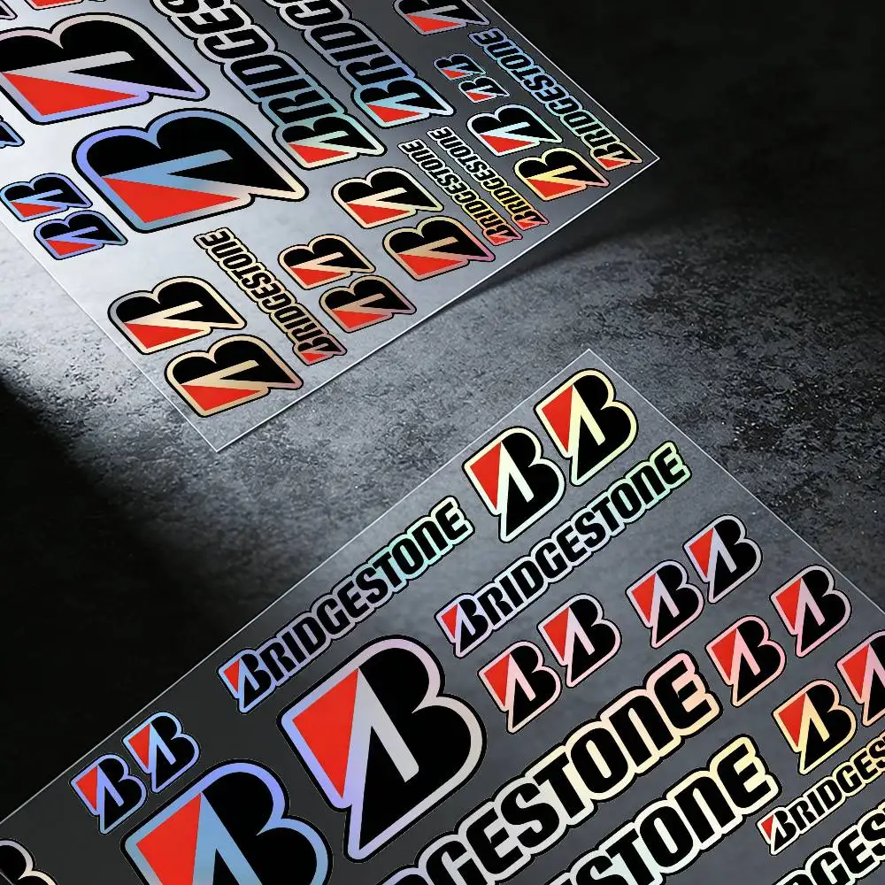Laser For Bridgestone Waterproof Reflective Motorbike Stickers Easy Peel Removable Decals For Motorcycle Car - view 6