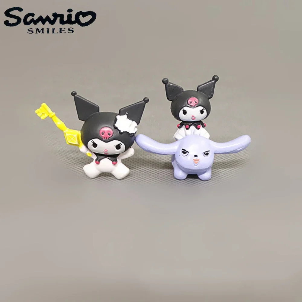 Sanrio 5Cm Figure Adventure Exploration Anime Kuromi Doll Kawaii Cake Room Decorative Decoration Christmas Toy Gifts Childrens