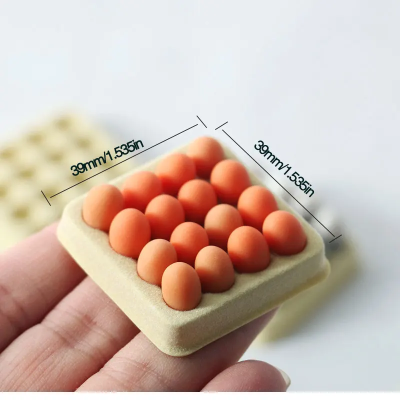 Miniature Food Toys Mini Egg with Trays Or Basket Model For Barbie OB11 Doll 1/12 Dollhouse Kitchen Accessoire Kids Pretend Play