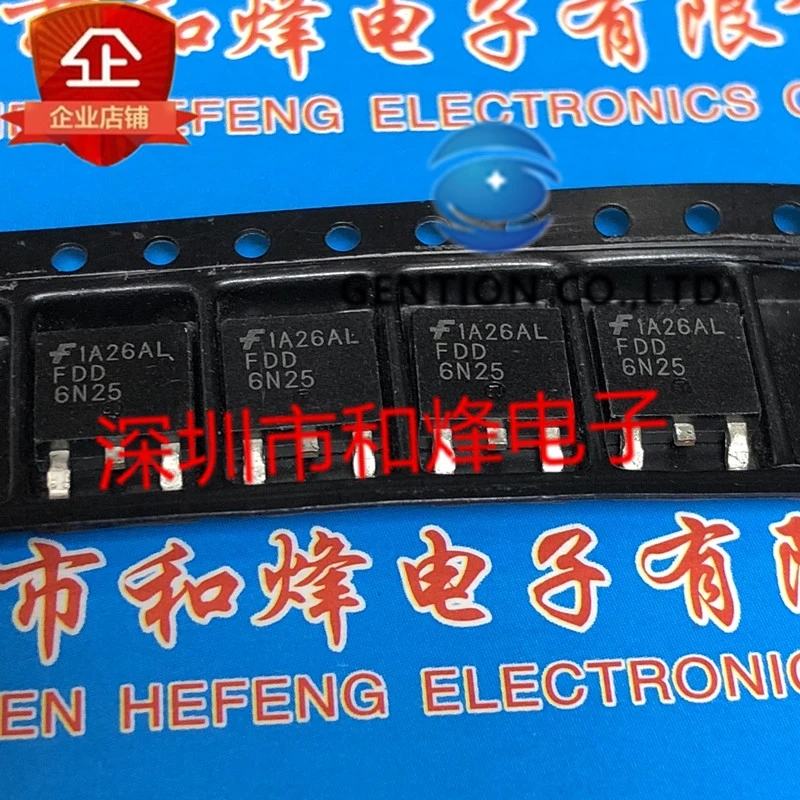 10PCS FDD6N25 TO-252 250V 4.4A em estoque 100% novo e original
