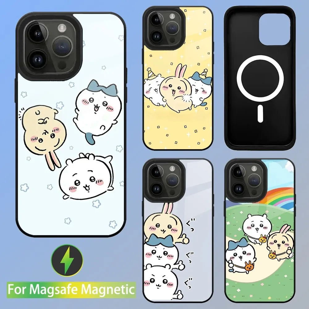 Cute Phone Case For iPhone 15,14,13,12,11,Plus,Pro,Max Mini C-Chiikawas Magsafe Magnetic Wireless Charging