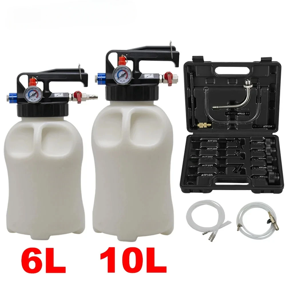 Pneumatic Transmission Oil Refilling Tool, Oil Refill Filling, ATF Adapters, 6L, 10LDispenser Pump Kit, Fluid Extractor Adaptor