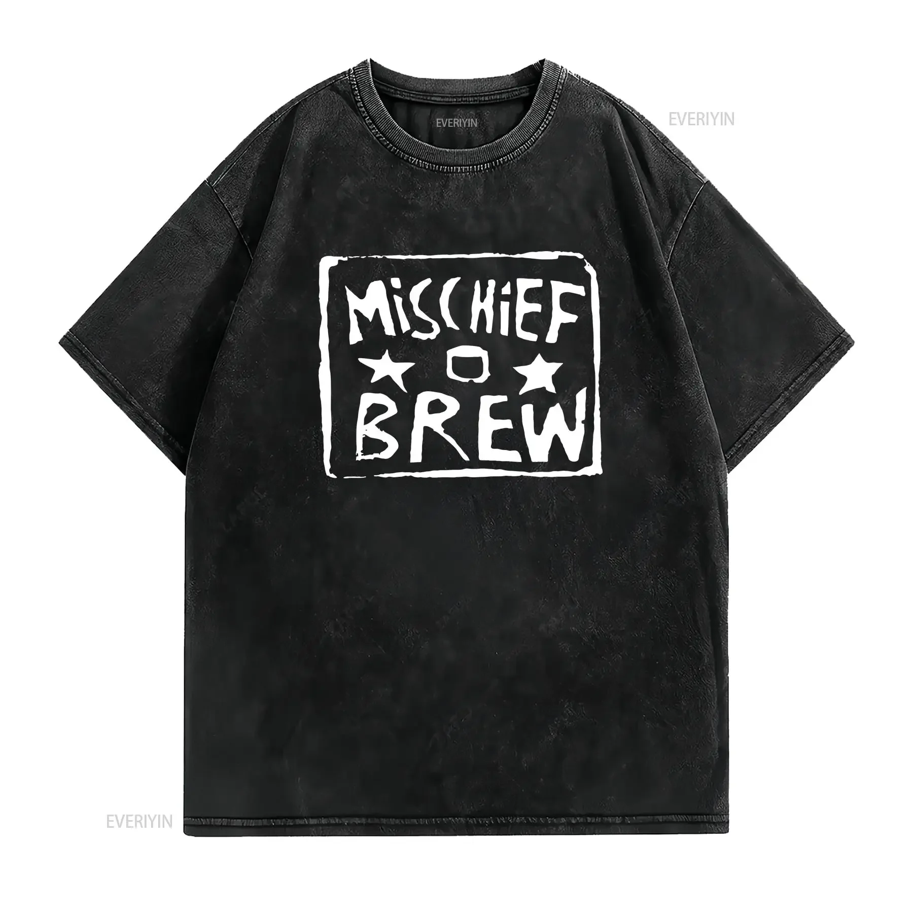 MISCHIEF BREW T shirt band Hardcore anarcho Punk Rock vintage Washed Breathable homme streetwear Comfortable Versatile