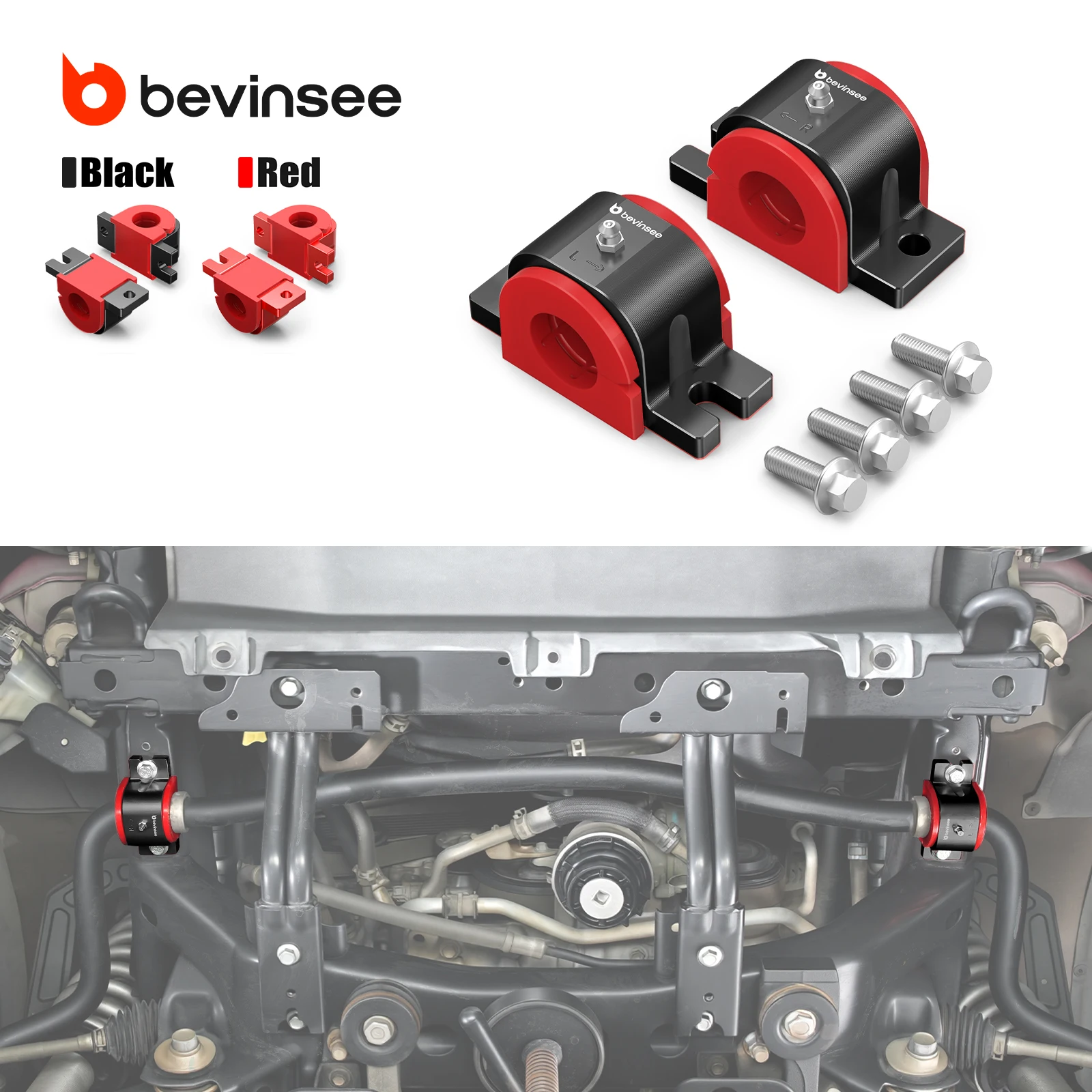 Front Suspension Stabilizer Bar Bushings Kit-70A Polyurethane Bushings for Toyota 4Runner/FJ cruiser, Replace for 48824-60190