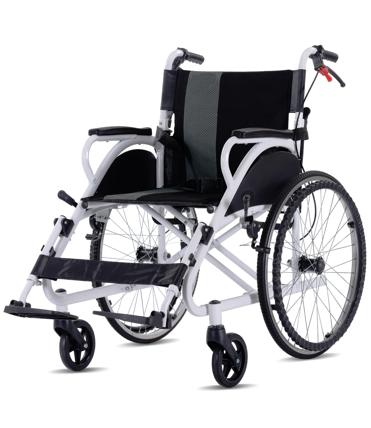 Draagbare opvouwbare rolstoel met duwstang |   Snel opvouwbaar voor autoreizen en buitengebruik |   Lichtgewicht en compact ontwerp