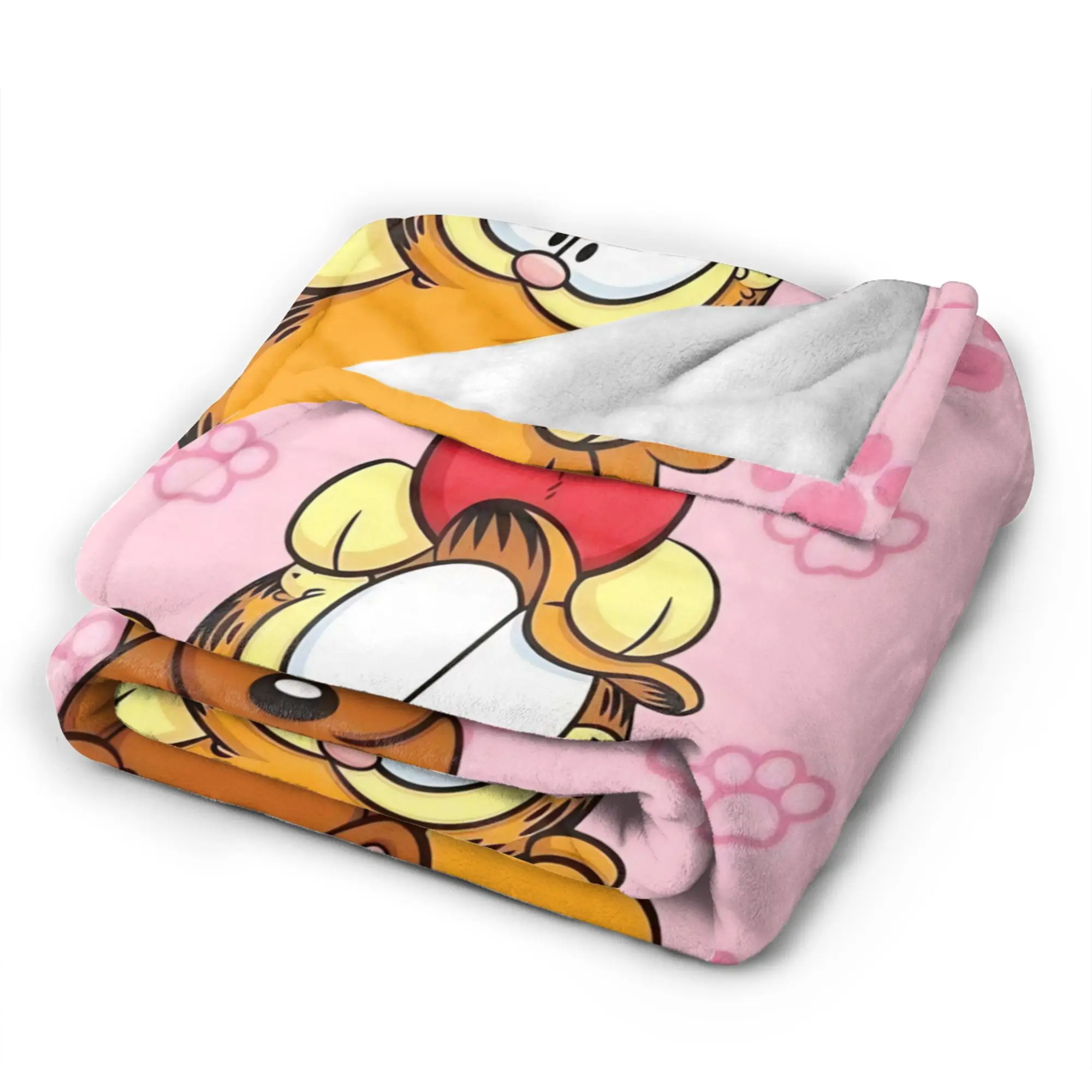 Garfielded Odie  Flannel Blankets Cartoon Cat Novelty Throw Blankets for Home Hotel Sofa  150*125cm Plush Thin Quilt, - view 5