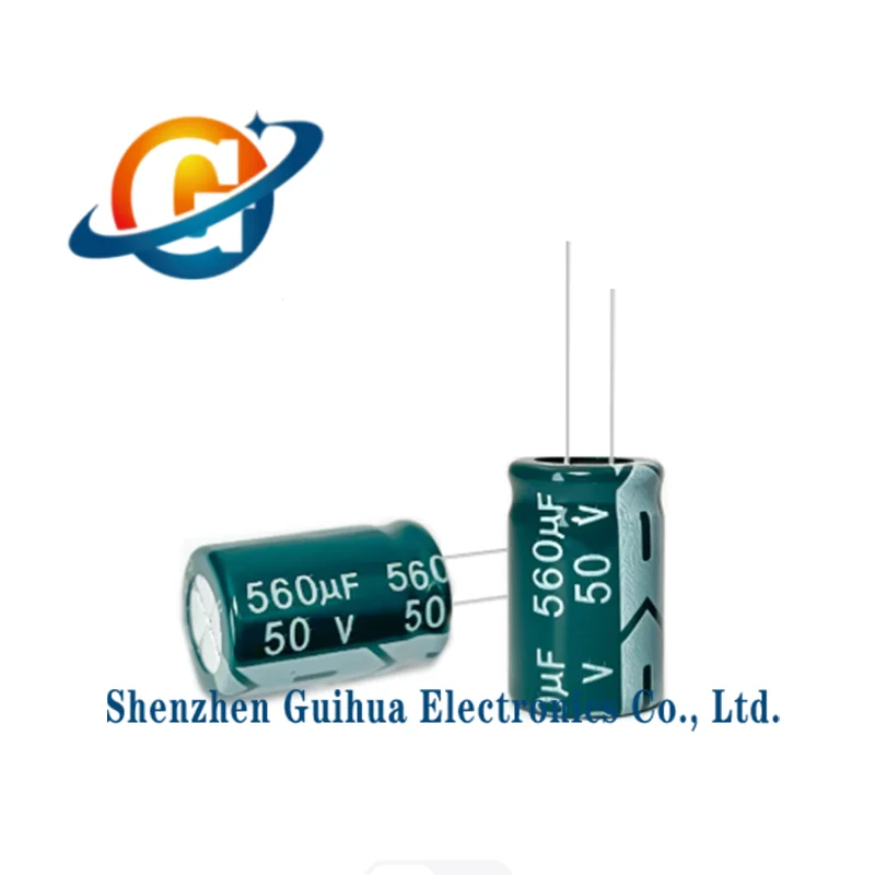10pcs 50V560UF volume 13x20MM brand new high-frequency, low resistance, long-life electrolytic capacitor