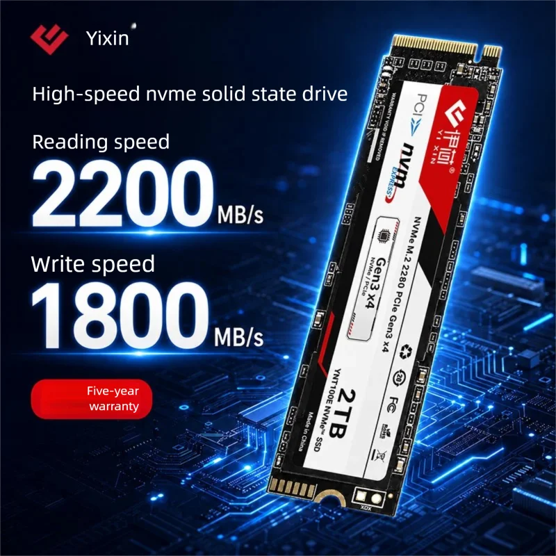 YIXIN SSD M.2 NVME 256GB 512GB M2 SSD 1TB 2TB SSD M.2  PCIe 3.0x4 Internal Solid State Drive For Laptop Desktop Game Console