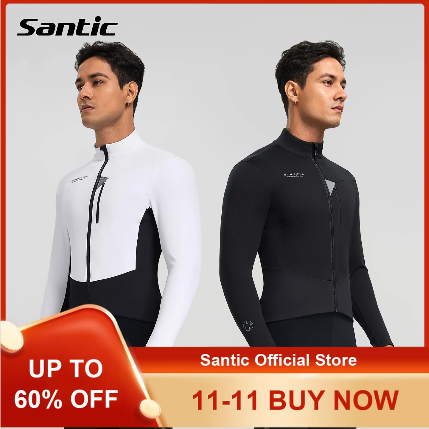 Santic مجموعات ركوب الدراجات الجديدة الخريف والشتاء الدفء مجموعات بدلة ركوب الدراجات يندبروف سترة ركوب الدراجات للدراجات