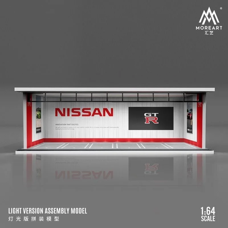 MoreArt-Mazda tema iluminação versão montado carro modelo, estacionamento garagem cena, 1:64