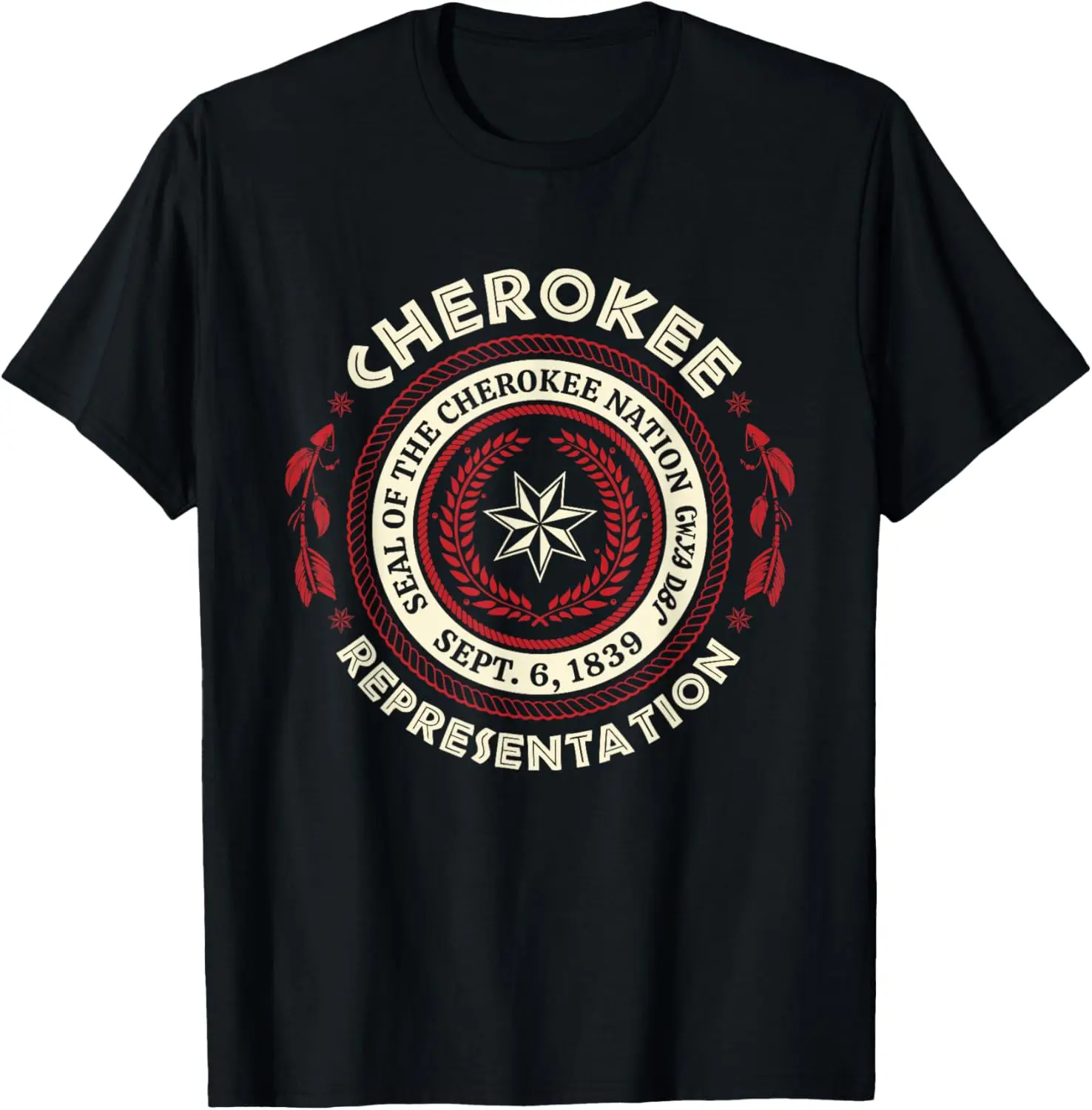 Cherokee Nation Shirt Cherokee Representation Seal Graphic T-Shirt