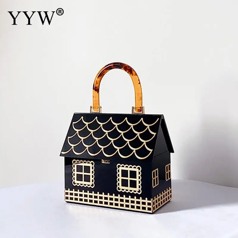 Personality House Handbags For Women Luxury Designer Crossbody Shoulder Bag House Shape Top Handle Bags Purse Box Messenger Bag