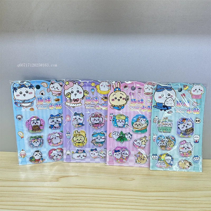 

1/4P Cute Cartoon Scented 3D Quicksand Sticker Fun Kids Glitter Bead Waggle Toy Relief Stickers Kawaii Girl Deco DIY PVC Paster