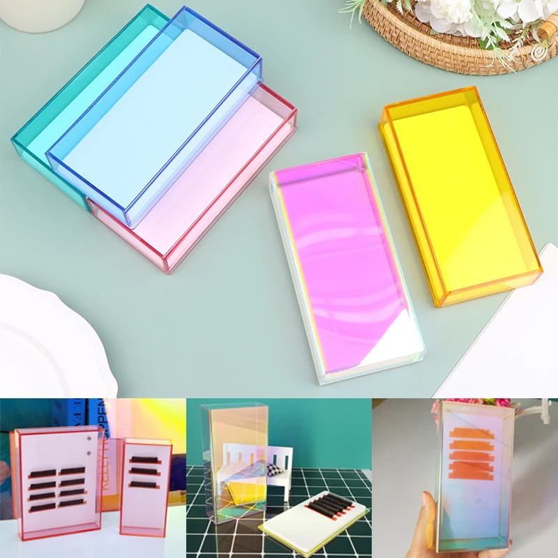 

Storage Box Single Layer Acrylic Volume Lash Extension Display Eyelash Extension Glue Pallet Holder Storage Box For Individual