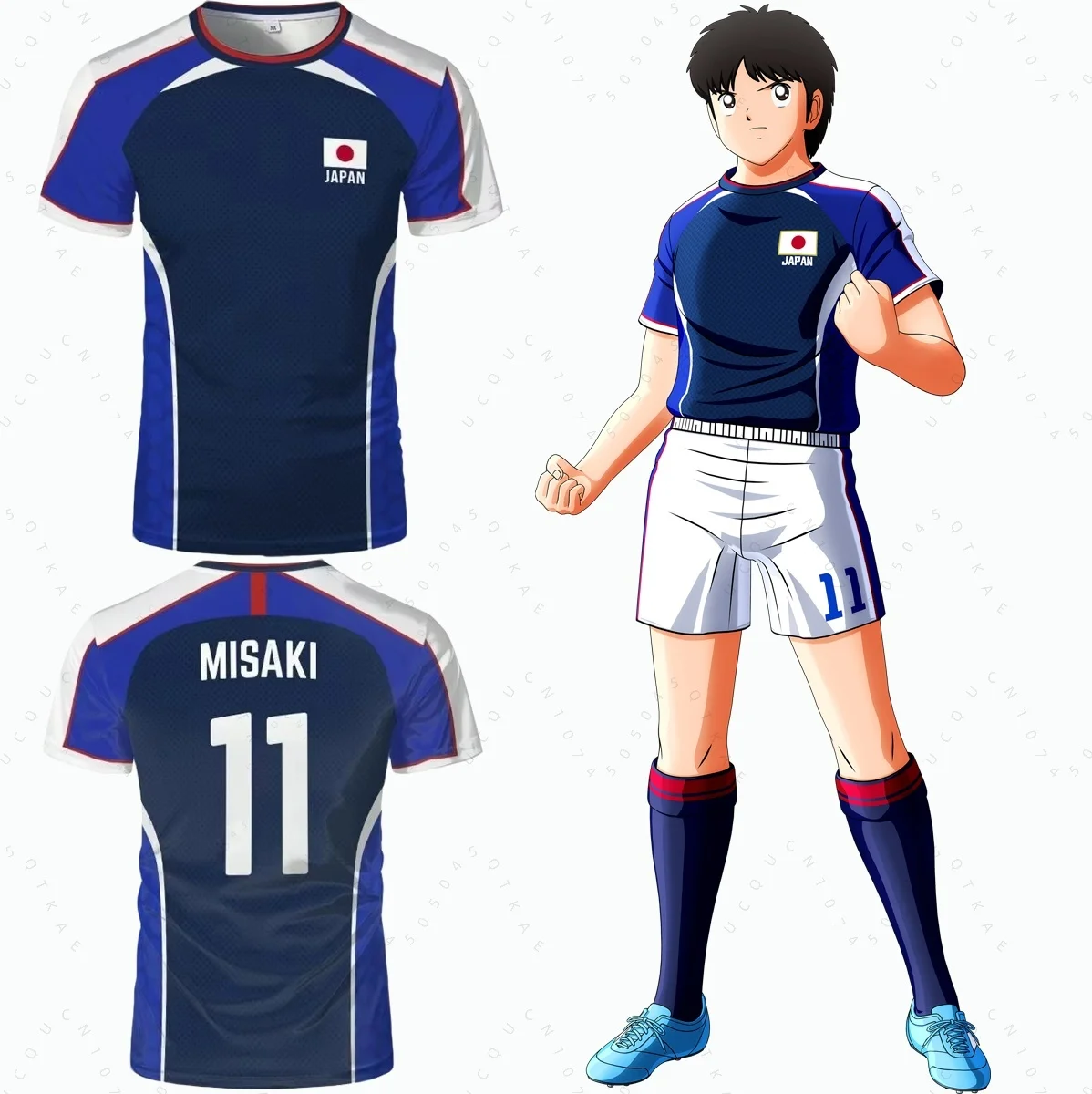 Conjunto Deportivo Infantil Verano 2026, Camiseta con Estampado del Capitán Tsubasa Número 10, Se Puede Elegir Camiseta o Pantalones Cortos, Ropa para Niños y Adultos