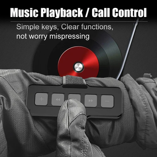 Imagen 2 del producto Botones Bluetooth a prueba de agua, interruptor para volante de coche, Control remoto de motocicleta, reproductor de Audio MP5, Radio, manos libres, deportes al aire libre